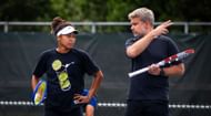 Naomi Osaka (left) and Tomasz Wiktorowski (right) at the 2025 National Bank Open in Montreal (Source: Getty)